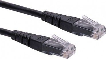 Kabllo rrjeti Roline UTP Cat.6, 0.5m, RJ45, e zezë