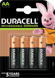 Батерија Duracell AA / R6 од 2500 mAh 4 парчиња