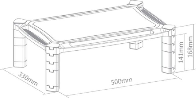 Stendë monitori dhe laptopi Neomounts NSMONITOR20, 10" 32", rregullim lartësie, e zezë
