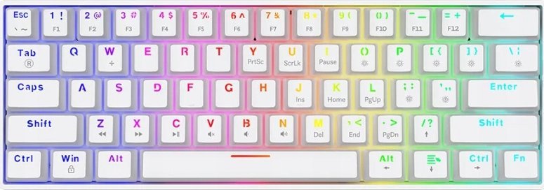 Tastierë mekanike Savio Whiteout X2, 60%, RGB, e bardhë