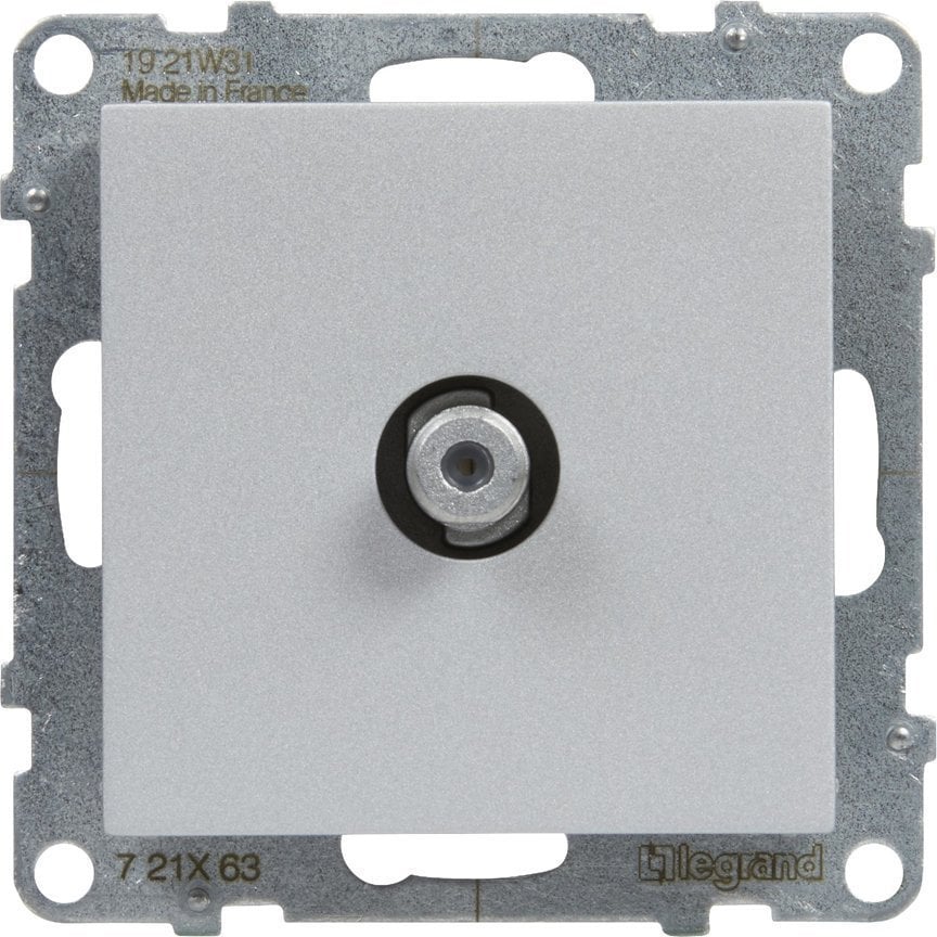 Prizë televizive Legrand SUNO 721363, type F, 1.5 dB, alumini