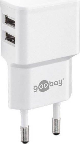 Karikues Goobay Dual 2x USB A, 2.4A, i bardhë
