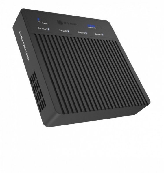 Stacion klonimi IcyBox USB4 CloneStation, 1 në 3, për 4x SSD M.2 NVMe