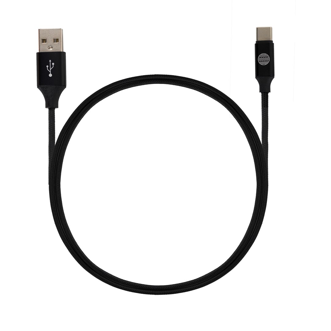 Kabllo USB-A në USB-C Our Pure Planet, 1.2m, e zezë 