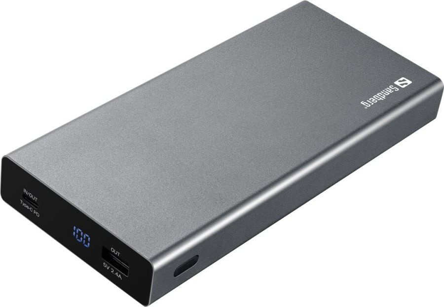 Powerbank Sandberg USB-C PD 420-52, 20000mAh, 88W, i hirtë