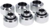 Set fittingash për ftohje uji Alphacool 1/4", 13/10mm, 6 copë, krom i argjendtë