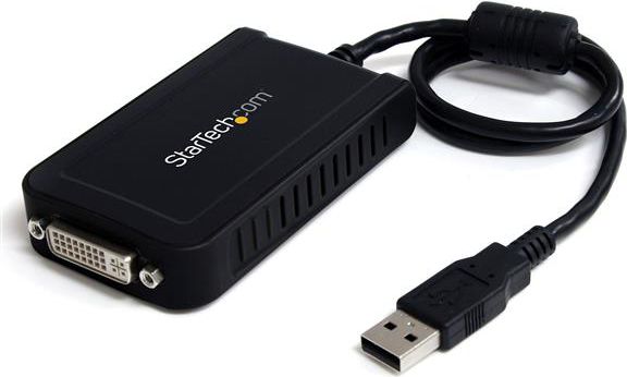 Përshtatës StarTech USB - DVI (USB2DVIE3), i zi