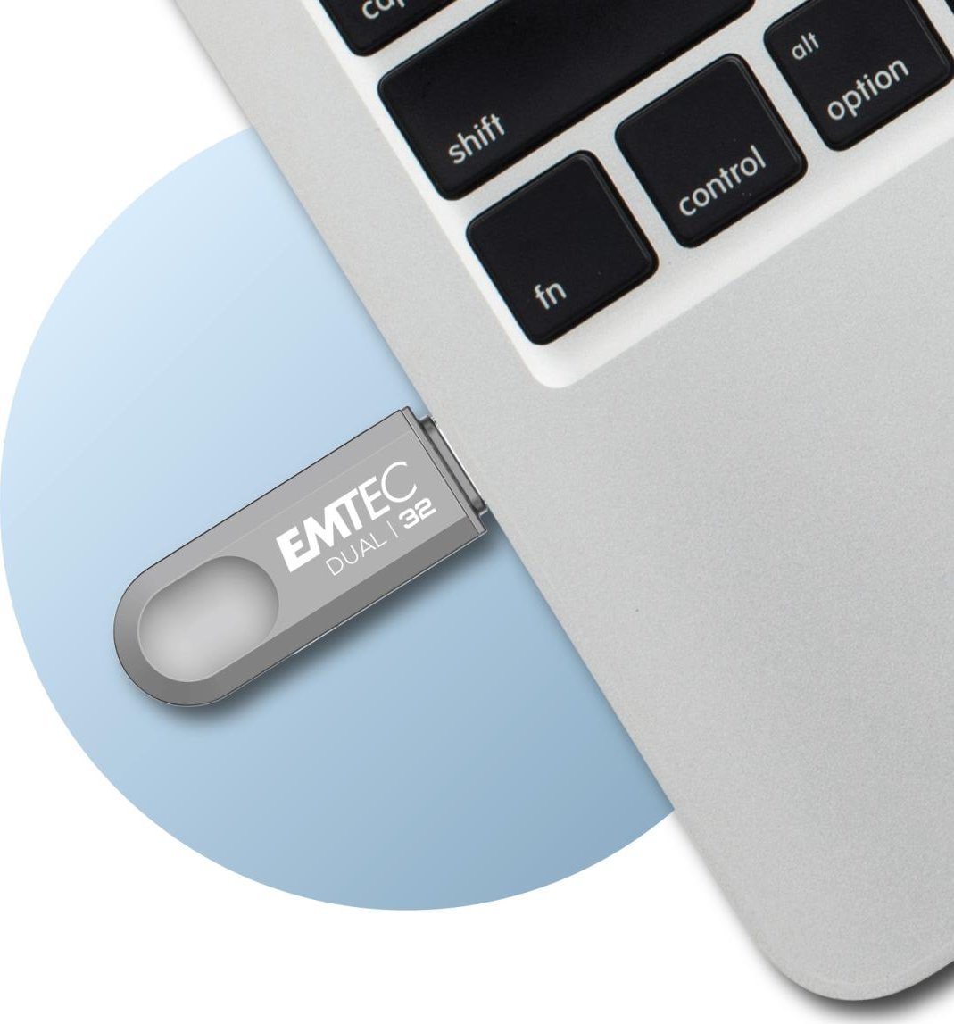 USB flash Emtec D280 Dual, 32GB, USB 3.2, USB C, i zi
