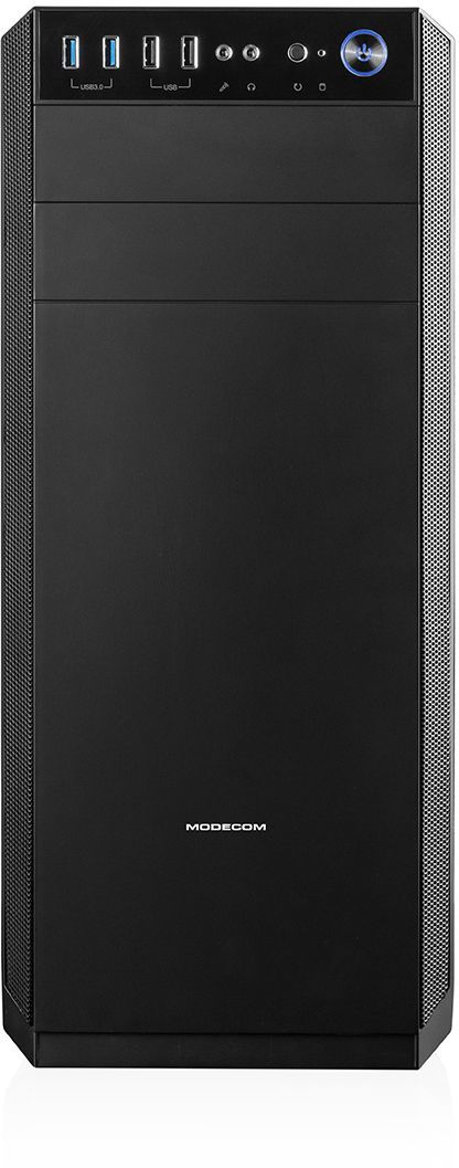 Kasë kompjuteri Modecom Oberon Pro Silent (AT-OBERON-PS-10-000000-0002), e zezë