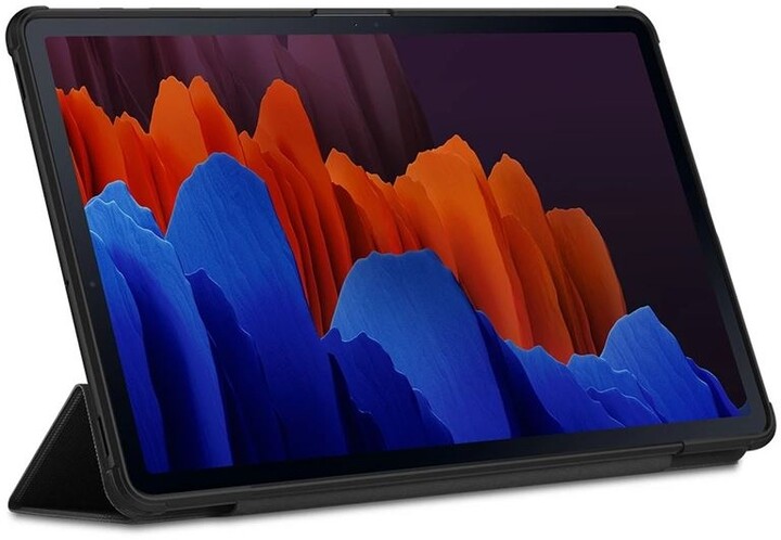 Spigen заштитна футрола Rugged Armor за Samsung Galaxy Tab S7+, црна