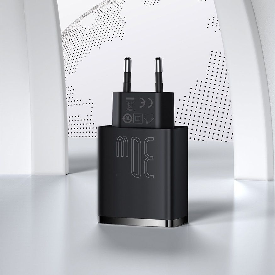 Полнач Baseus CCXJ-E02 со 2x USB-A и 1x USB-C, 3A, бел