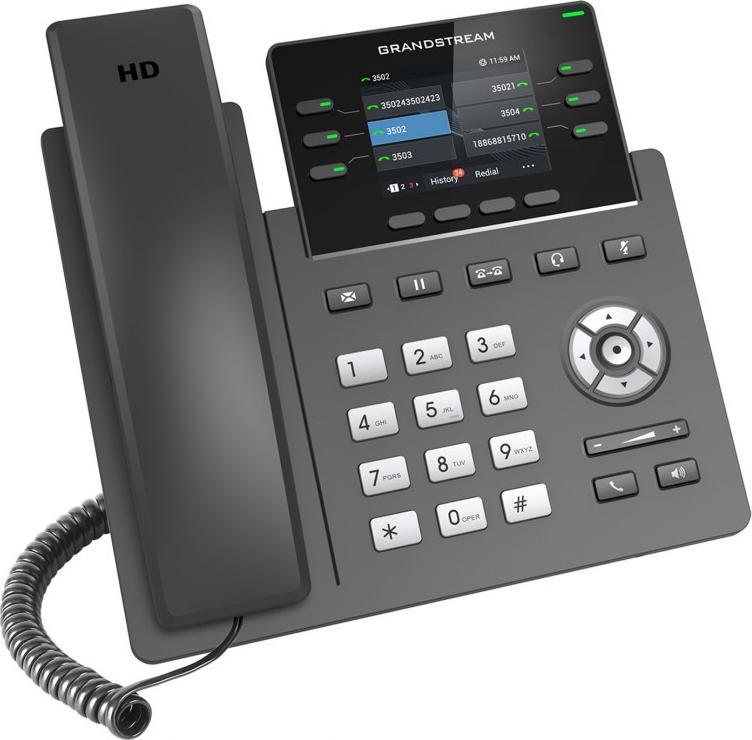 Telefoni IP Grandstream GRP2613, 3 linja, PoE, i zi