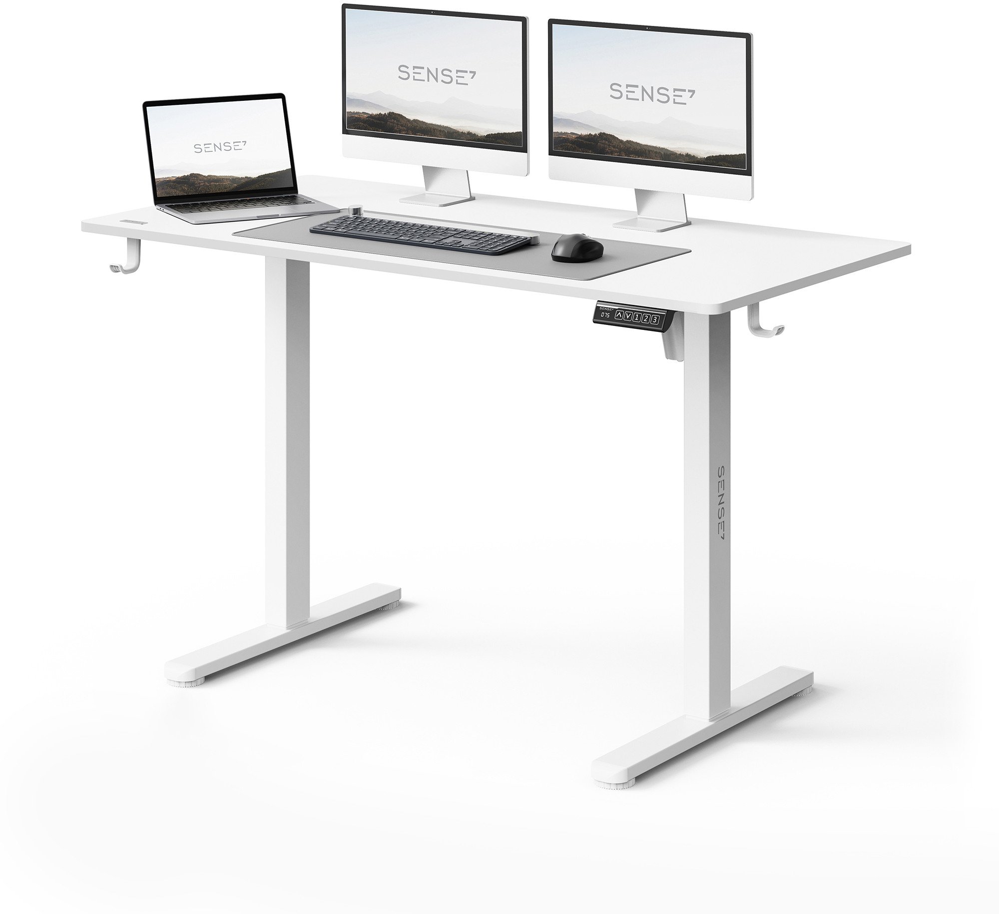 Tavolinë elektrike SENSE7 NOJO LIGHT, 120 cm x 60 cm, e bardhë