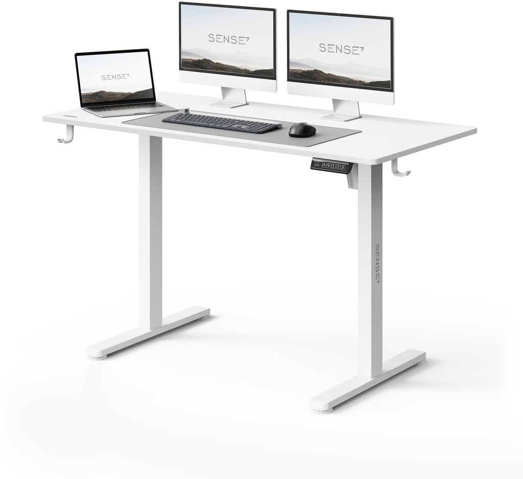 Tavolinë elektrike SENSE7 NOJO LIGHT, 120 cm x 60 cm, e bardhë