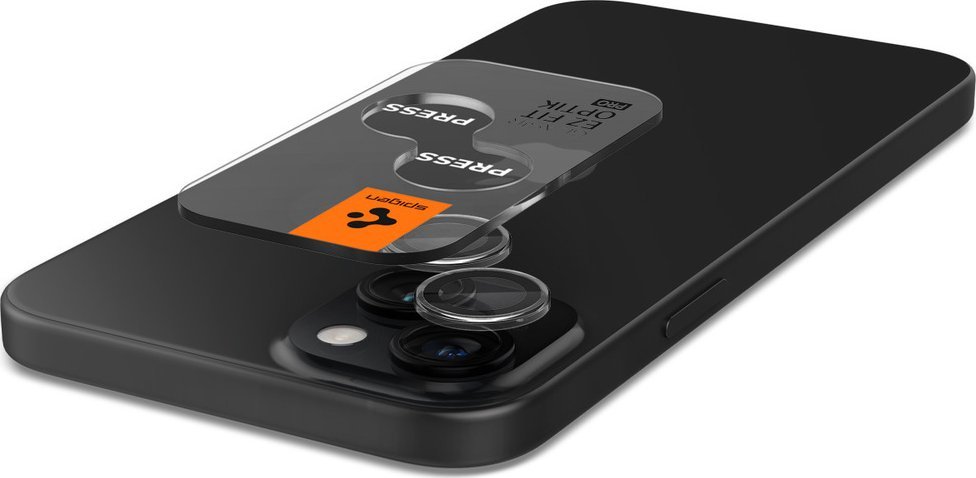 Заштита за камера Spigen Glass tR EZ Fit Optik Pro, 2 парчиња, проѕирна, за iPhone 15 15 Plus 14 14 Plus