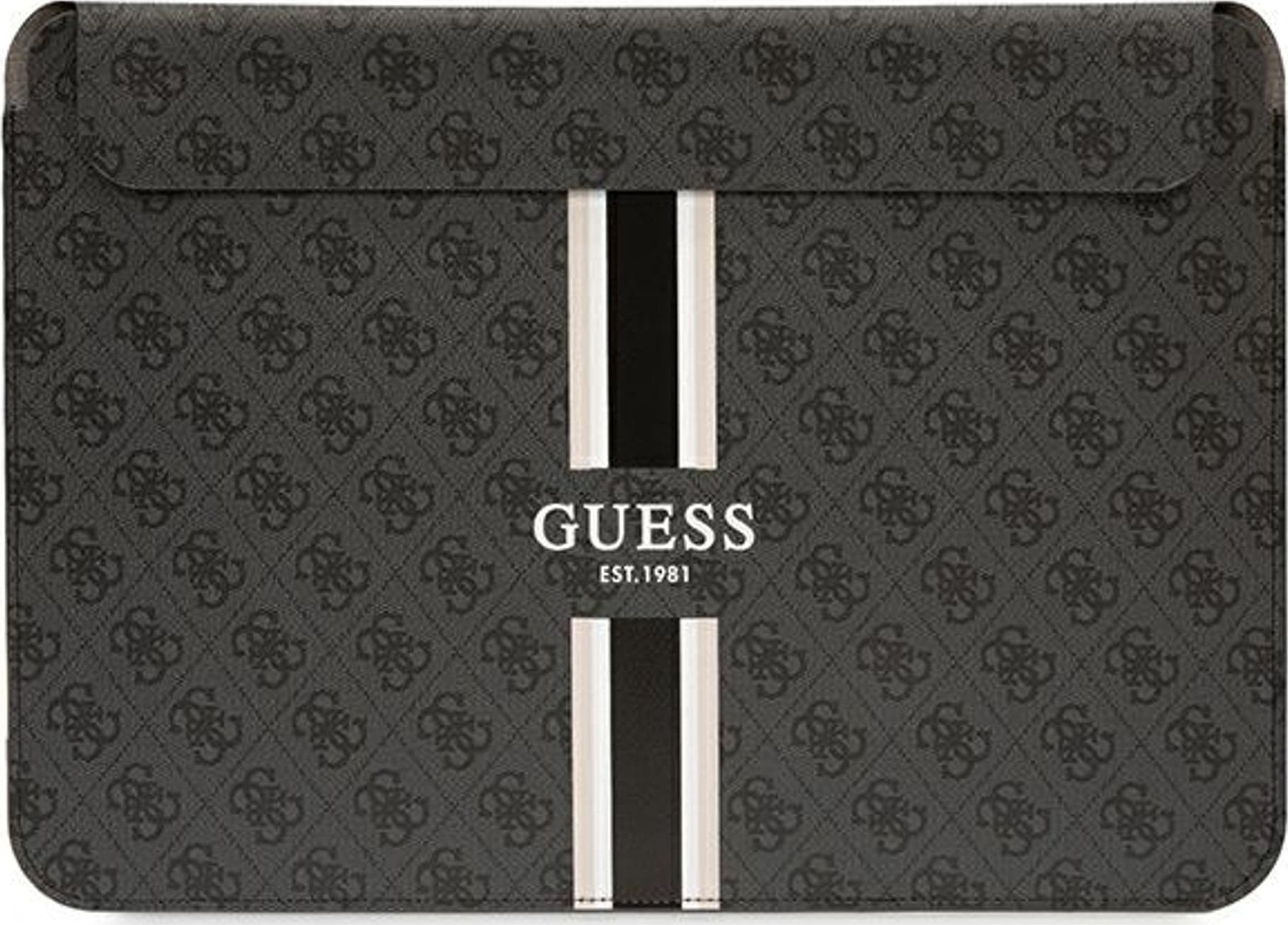 Këllëf laptopi Guess 4G Printed Stripes, 16", për MacBook, i zi