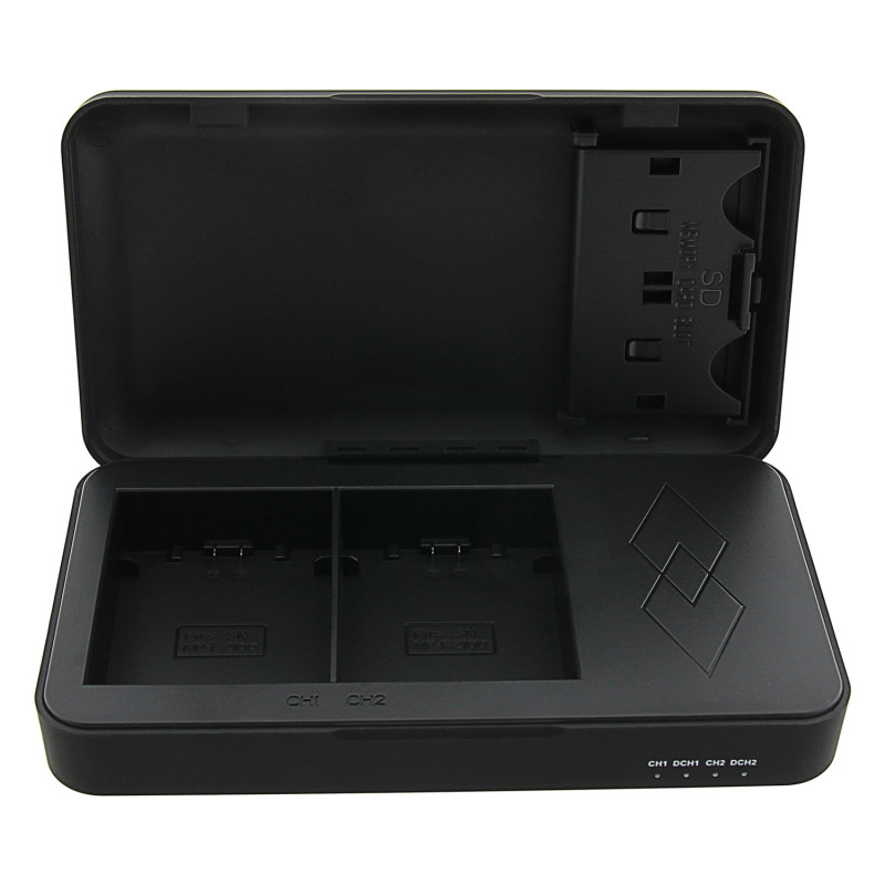 PATONA Dual Charger For Sony NP-FZ100 with Powerbank Function and Memory Card Storage