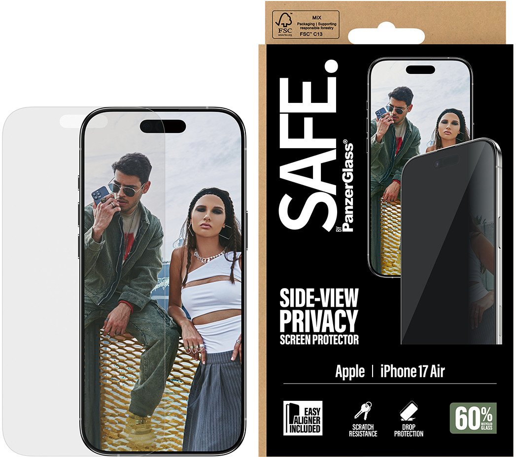 Mрежа за екран PanzerGlass SAFE Privacy, за iPhone Air, Ultra Wide Fit, проѕирна
