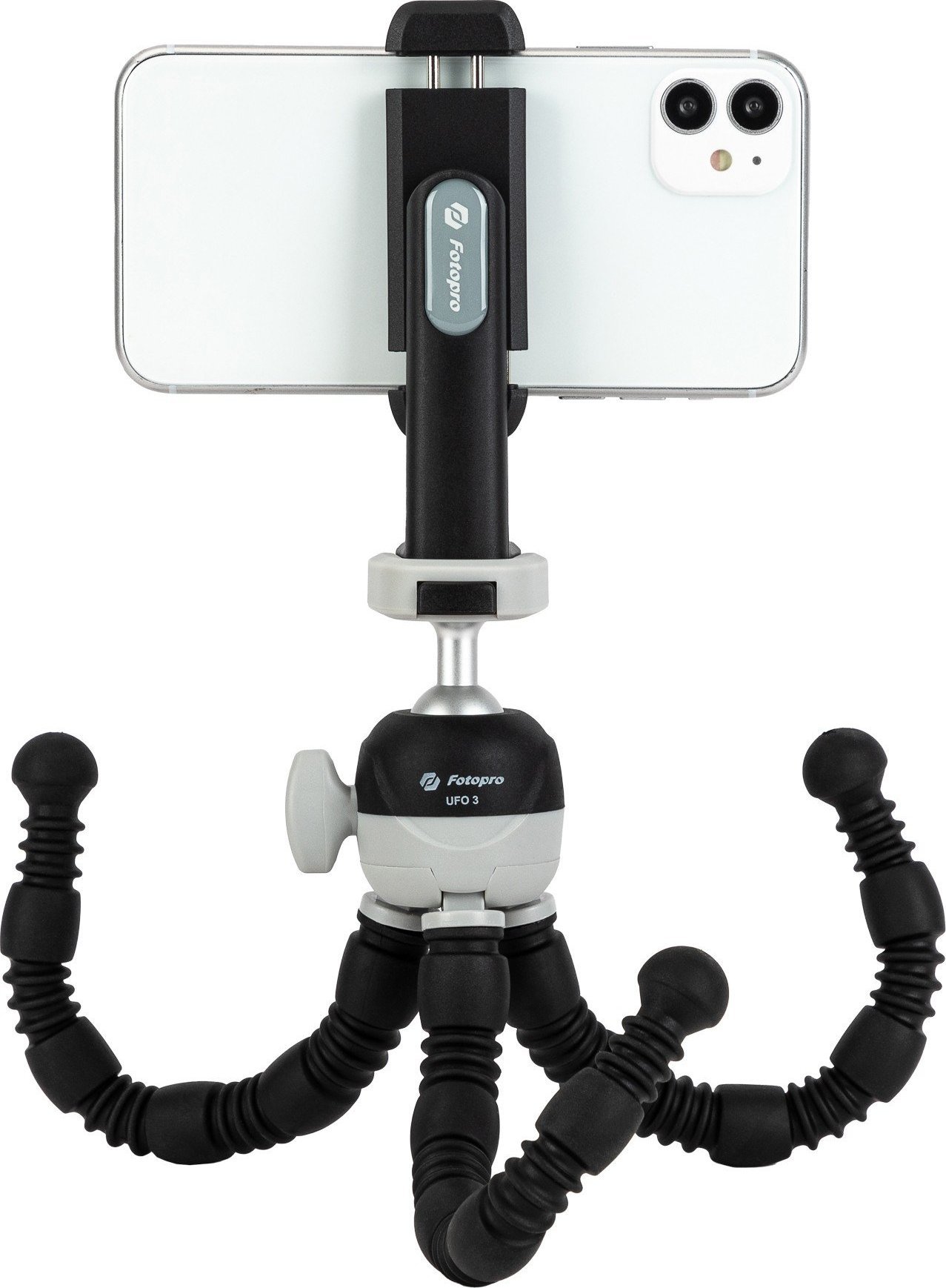 Tripod fleksibil Fotopro UFO3, për telefon dhe kamera, kokë 360°, i zi