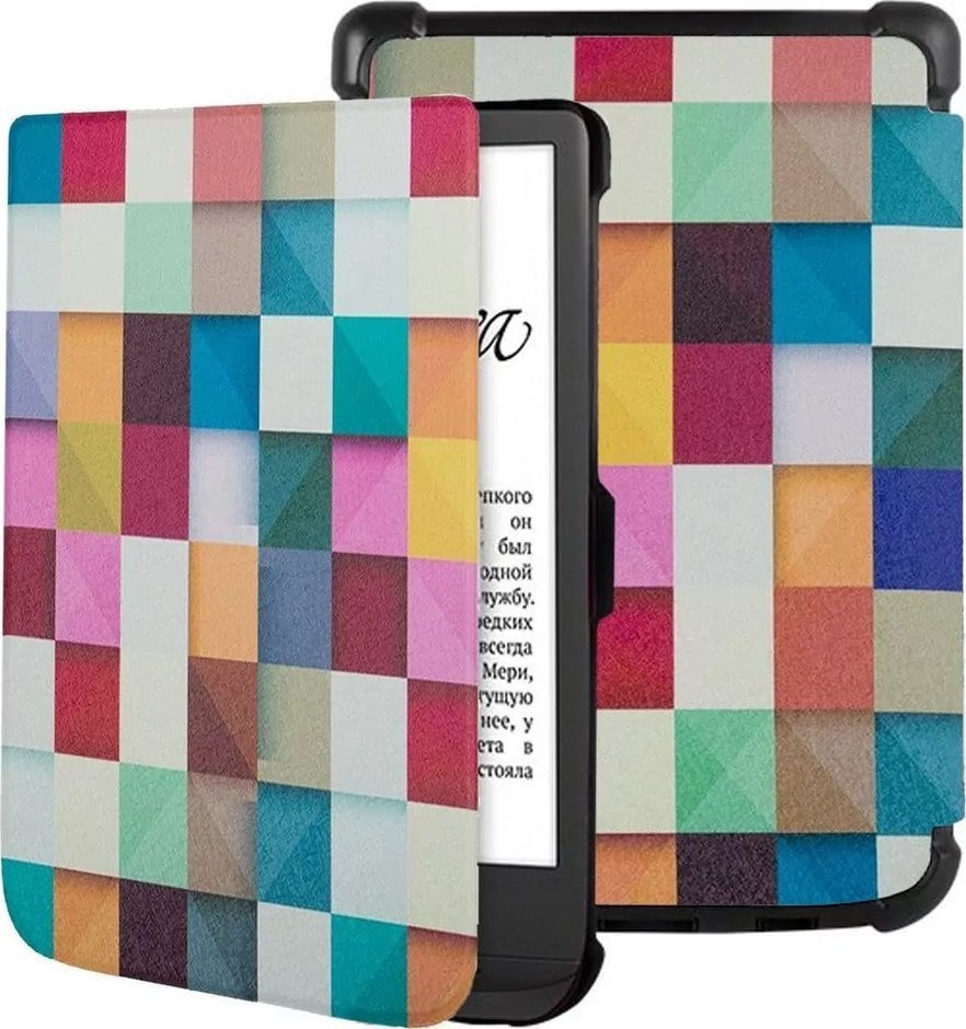 Kopertinë Strado Case Graphic për Pocketbook Touch Lux 4 5 627 616 628 Square, shumëngjyrëshe
