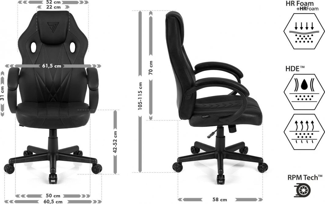 Karrige SENSE7 Prism, e zezë