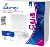 Кутии за CD DVD MediaRange BOX31 T, сет 5 парчиња, проѕирна пластика