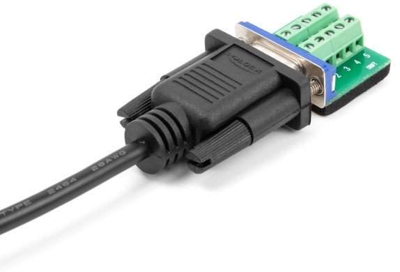 Серијален кабел Delock RS-232 D-Sub9 машки машки, 2 m, црн