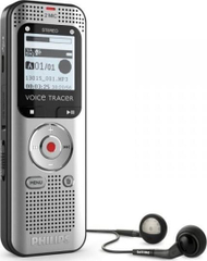 Снимач на глас Philips Voice Recorder DVT2010, 8GB, microSD, сребрен