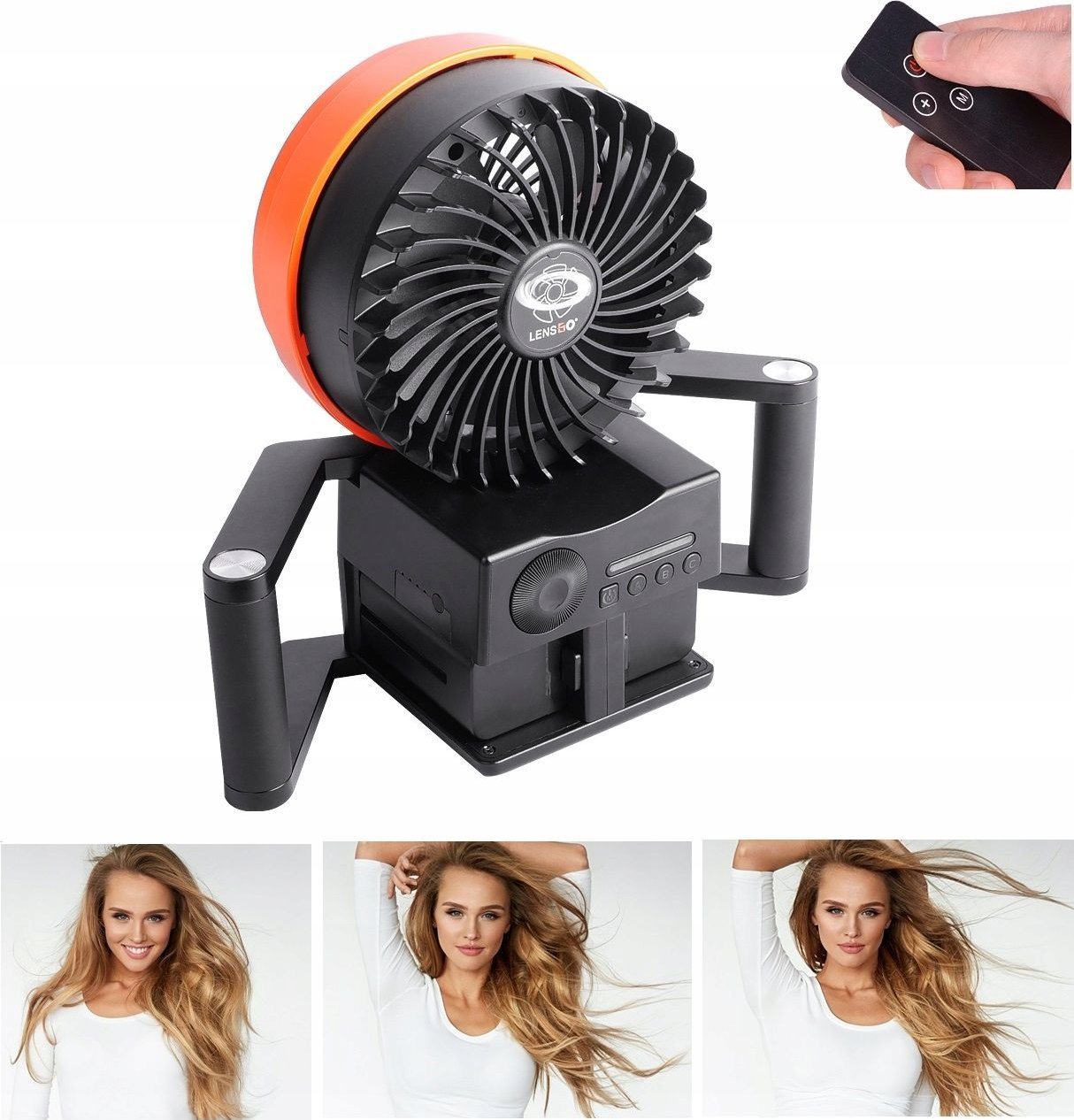 Makina portative ere Lensgo Typhoon 1, kompakte, për foto dhe video, e zezë