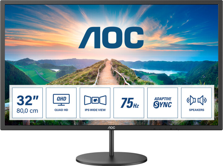 Monitor AOC Q32V4, 31.5" LED, QHD, i zi