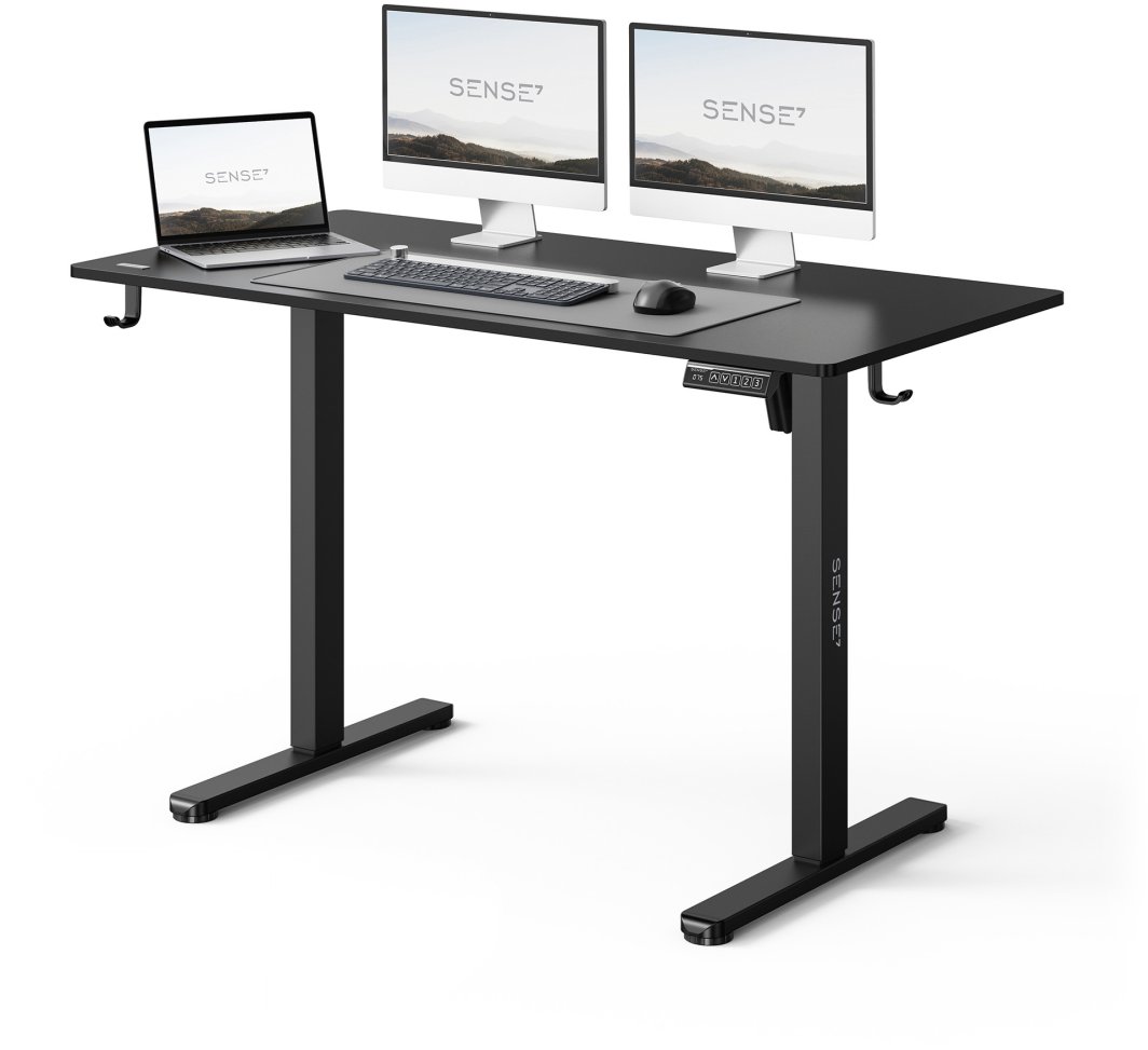 Tavolinë elektrike SENSE7 NOJO LIGHT, 120 x 60 cm, e zezë