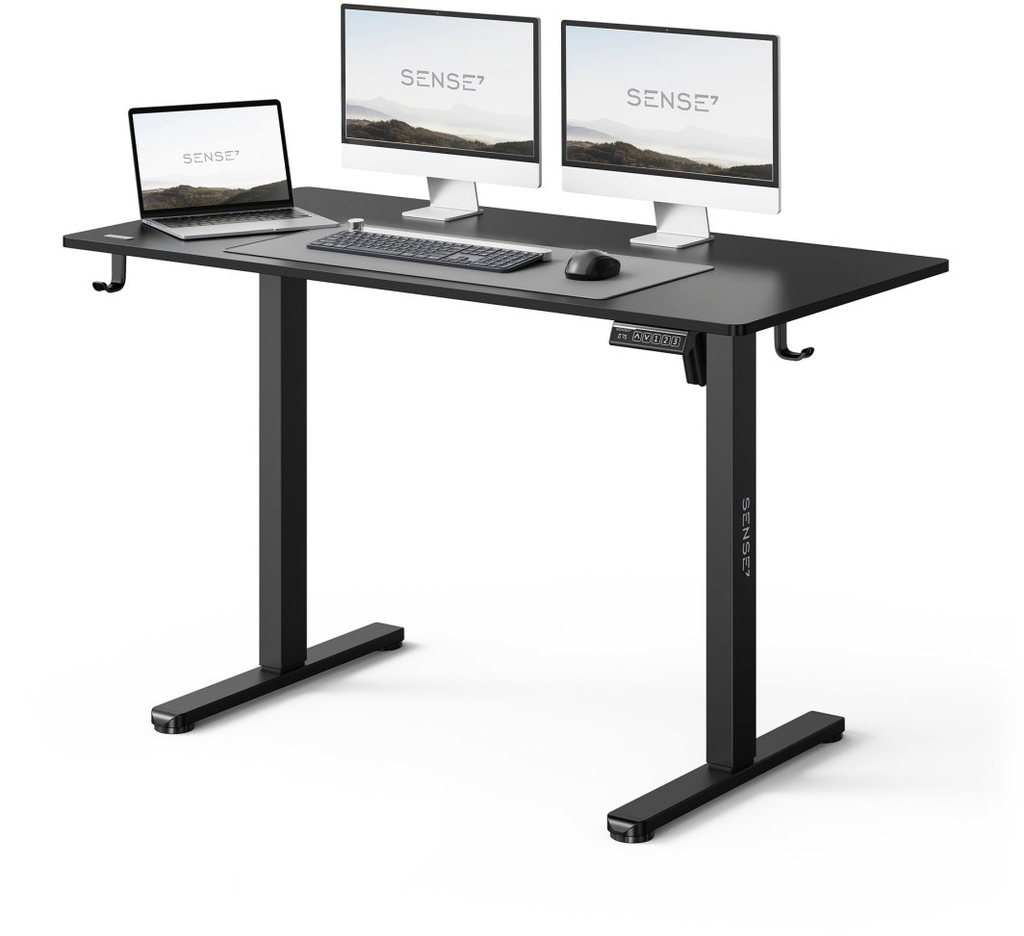 Tavolinë elektrike SENSE7 NOJO LIGHT, 120 x 60 cm, e zezë