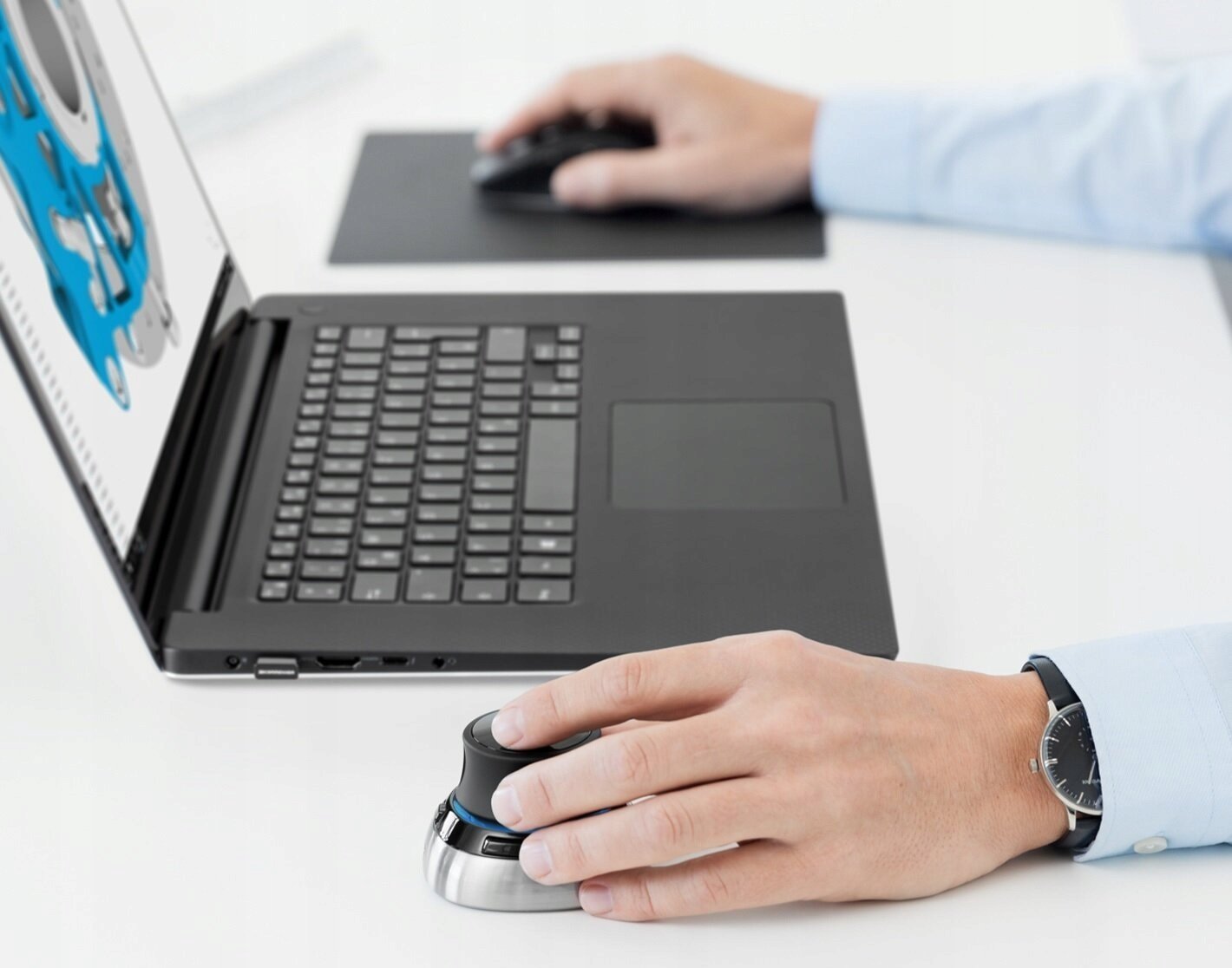 Set mouse 3Dconnexion SpaceMouse Wireless Kit 2, 2 pajisje, pa kabllo, i zi