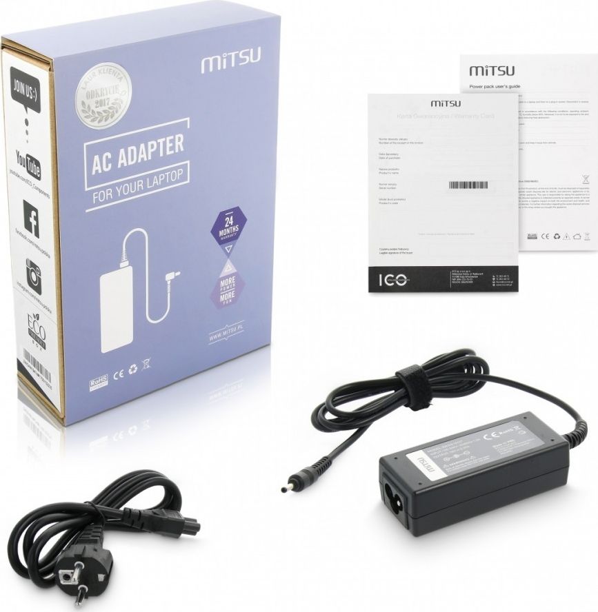 Karikues për laptop Mitsu 45W, 1.1mm, 2.4A, 19V