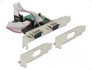 Kontrollues Delock PCIe 2.0 x1 - 2 porta seriale DB9 (89641)