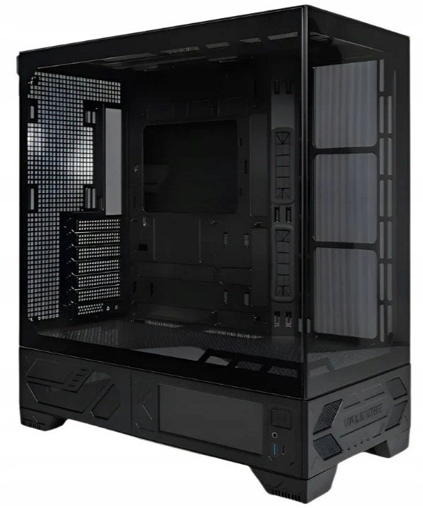 Kutia PC Valkyrie CASE VK03, panel LCD, xham i temperuar, e zezë