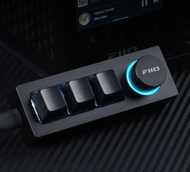 Tastierë multimedia FiiO KB1K, Kailh BOX White, RGB, gri metalike