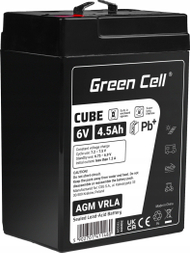 Bateri xheli Green Cell CUBE AGM 6V 4.5Ah, VRLA, IP54