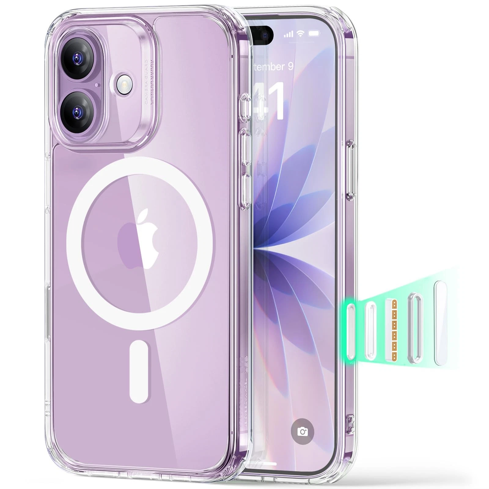 Mbrojtëse hibride për iPhone 17 ESR, transparente