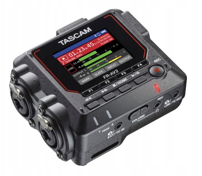 Теренски аудио-рекордер Tascam FR-AV2, 32-bit floating point, тајмкод, црн
