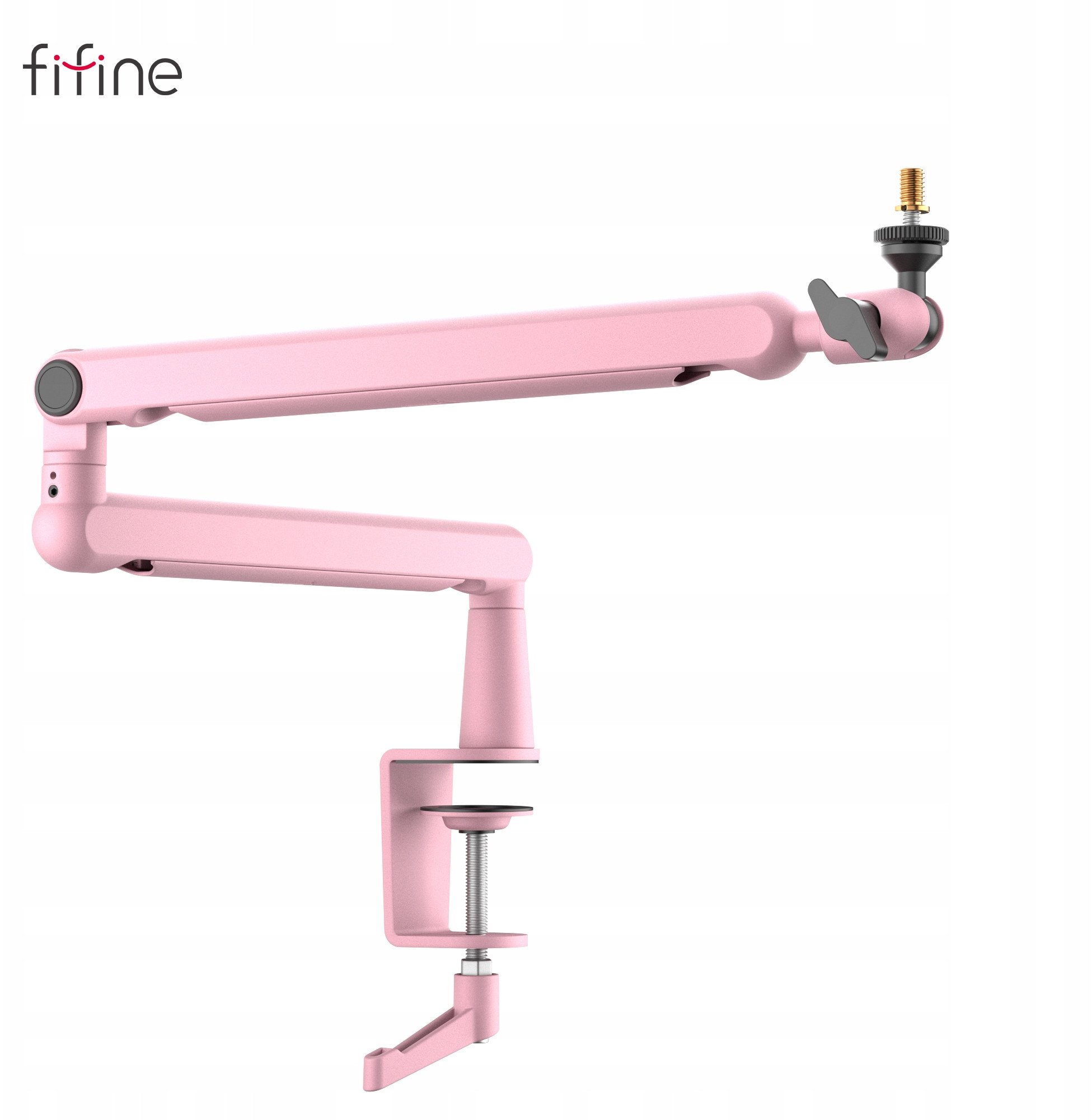 Stativ tavoline për mikrofon Fifine BM88, krah metalik rregullues, deri 1.5 kg, rozë