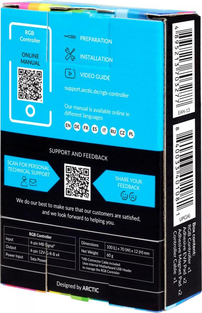 Kontrollues RGB Arctic, i zi