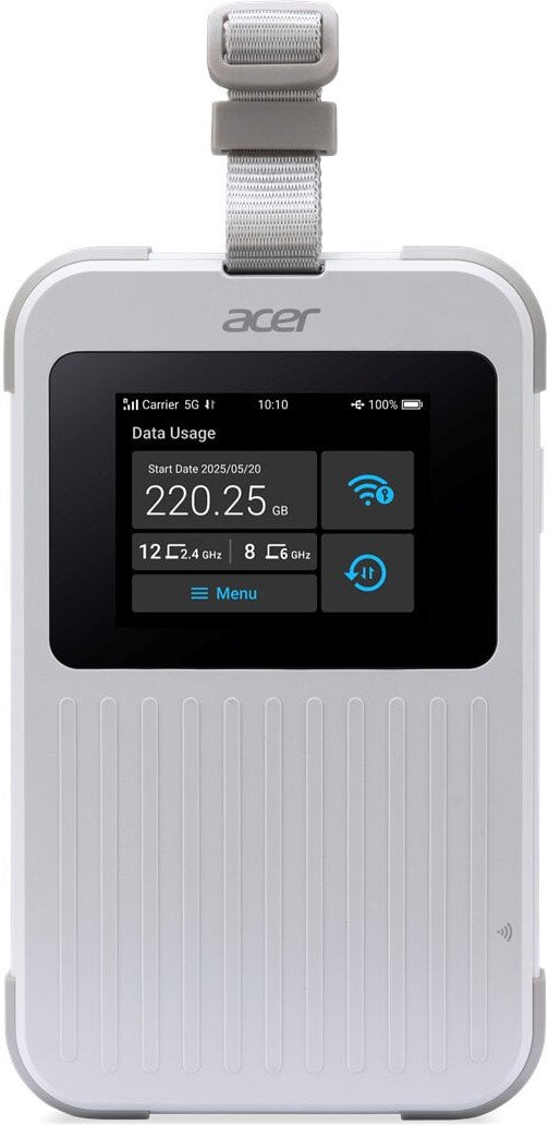 Мобилен хотспот Acer Connect M6E, 5G, Wi-Fi 6E, црн