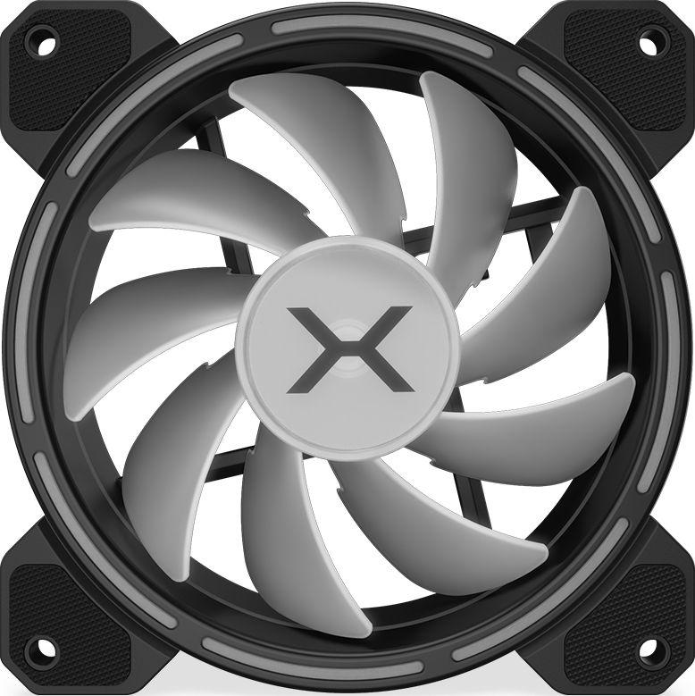 Ventilatorë Krux Lunar ARGB KIT 3x120 mm, 12 V, i bardhë/ zi