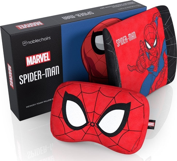 Set jastëkësh gaming Noblechairs Memory Foam, Spider-Man Edition, për qafë dhe mesit, të kuq