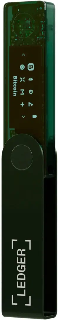 Ledger Nano X уред за криптовалути, зелен