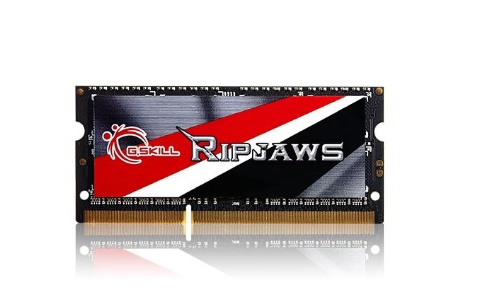 Memorie G.Skill Ripjaws SO-DIMM, 8GB (4GBx2), DDR3, 1600MHz, 1.35V, e zezë