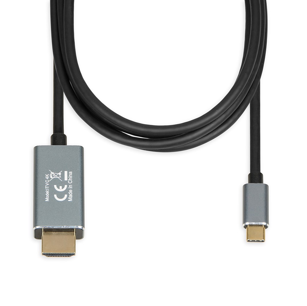 Kabllo iBOX, USB-C në HDMI, 4K 60Hz, 1.8m, e zezë