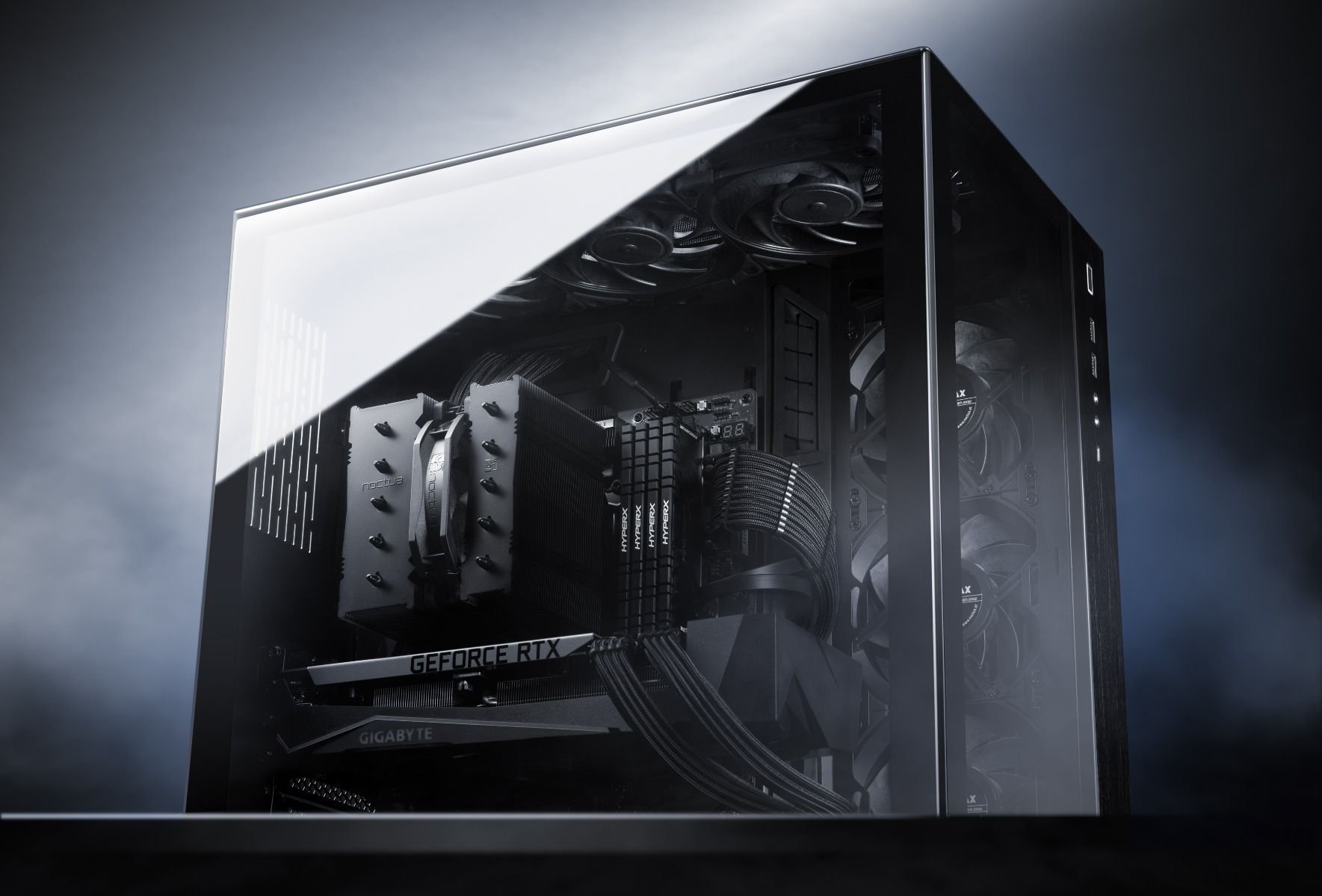 Ftohës CPU Noctua NH-D12L chromax.black, ajër, 120mm, i zi