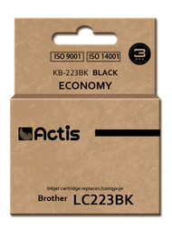 Ngjyrë për printer Actis KB-223BK (zëvendësim për Brother LC223Bk), 16 ml, e zezë